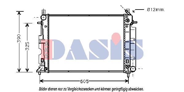 AKS DASIS Радиатор, охлаждение двигателя 190250N